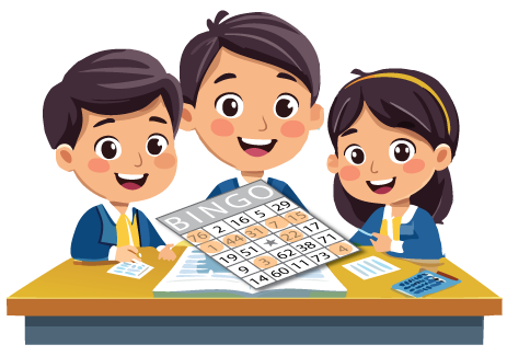 man Showing off bingo card