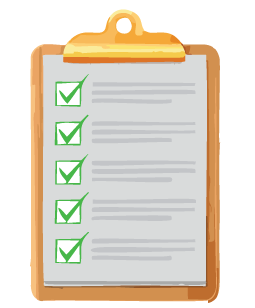 clipboard with checkmarks