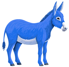blue donkey